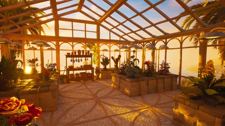 A greenhouse filled with sun-powered crops